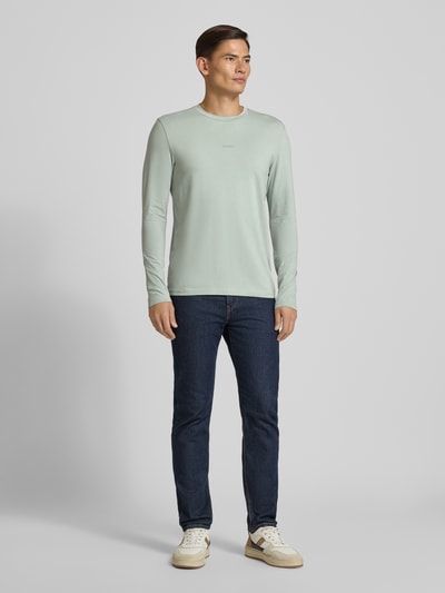 BOSS Orange Regular Fit Langarmshirt aus Baumwoll-Mix Modell 'CHARK' Mint 1