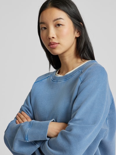 Jake*s Casual Oversized Sweatshirt mit Raglanärmeln Jeansblau 3