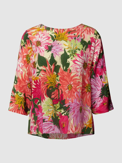 Weekend Max Mara Zijden blouse met bloemenmotief, model 'Vorra' Felroze - 2