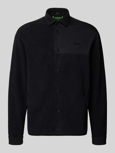 BOSS Green Kurtka z polaru o kroju regular fit z kieszeniami zapinanymi na zamek błyskawiczny model ‘ST_HOLE19’ Czarny 2