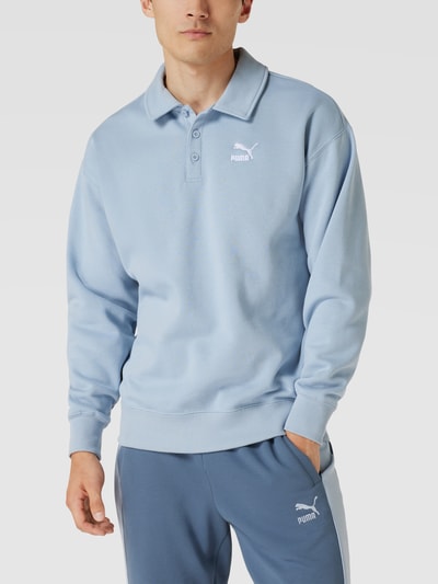 PUMA PERFORMANCE Sweatshirt mit Polokragen Modell 'Classics' Hellblau 4