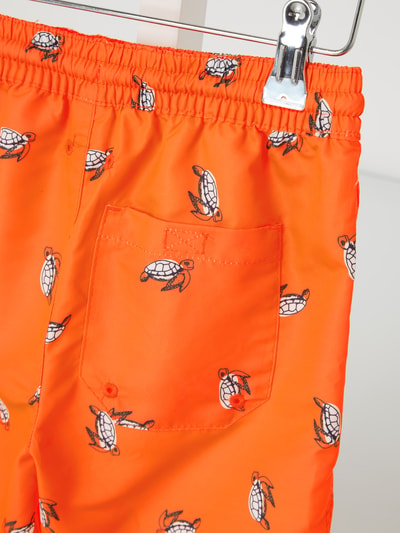 s.Oliver RED LABEL Badehose mit Allover-Muster Orange 3