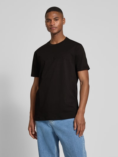 ARMANI EXCHANGE T-shirt z nadrukiem z logo Czarny 4