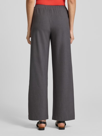 Vero Moda Regular fit wijde broek met viscose, model 'MILLY' Donkergrijs - 5