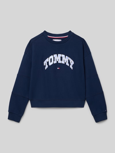 Tommy Hilfiger Teens Regular fit sweatshirt van katoenmix  Marineblauw - 1