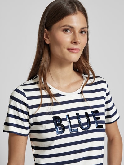 More & More T-Shirt mit Paillettenbesatz Offwhite 3