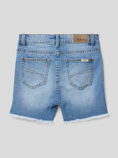 Garcia Jeansshorts met labelpatch Jeansblauw - 3