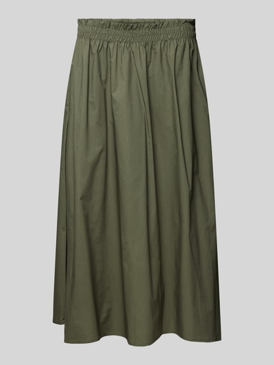 FREE/QUENT Spódnica midi z elastycznym pasem model ‘Malay’ Oliwkowy 2