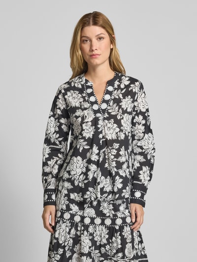 Emily Van den Bergh Blusenshirt mit V-Ausschnitt BLACK 4