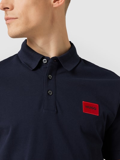 HUGO Poloshirt mit Label-Stitching Modell 'Dereso' Marine 3