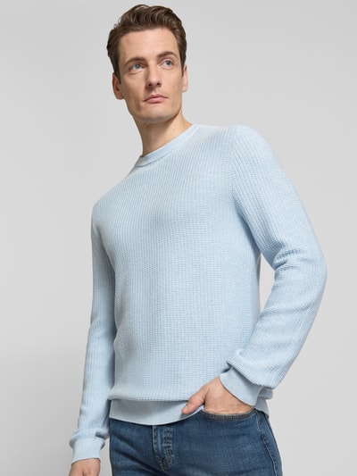 MCNEAL Strickpullover mit Strukturmuster Hellblau Melange 3