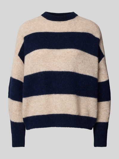 Weekend Max Mara Comfort Fit Strickpullover aus Alpaka-Woll-Mix Modell 'TUONO' Dunkelblau 2