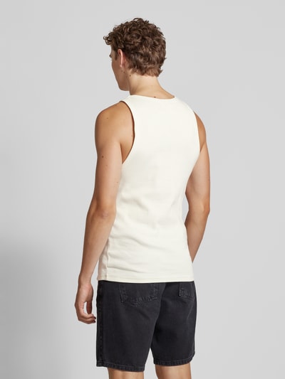 Low Lights Studios Tanktop mit Label-Stitching Modell 'BLOCK' Offwhite 5