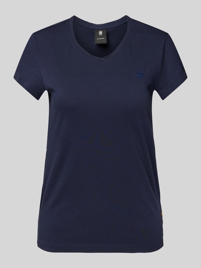 G-Star Raw T-Shirt mit Label-Stitching Modell 'Eyben' Rauchblau 2