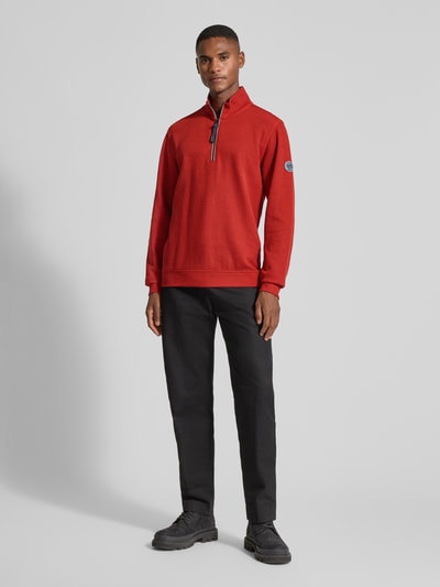 Lerros Sweatshirt met opstaande kraag, model 'SELANIK' Rood - 1