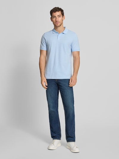 s.Oliver RED LABEL Regular Fit Poloshirt aus reiner Baumwolle Hellblau 1