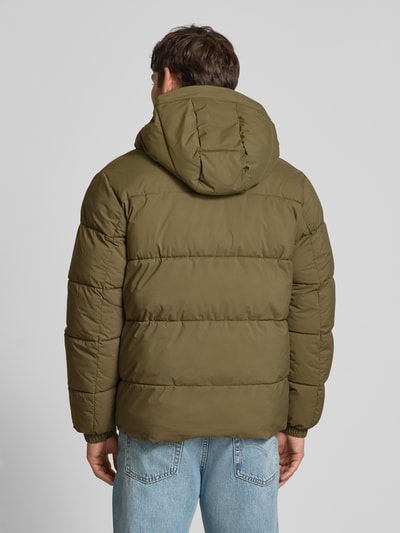 Tom Tailor Denim Gewatteerd regular fit jack met capuchon Olijfgroen - 5