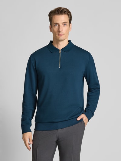 Lindbergh Relaxed Fit Poloshirt mit Label-Detail Blau 4