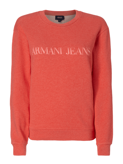 Armani Jeans Sweatshirt mit Logo-Print Koralle 1