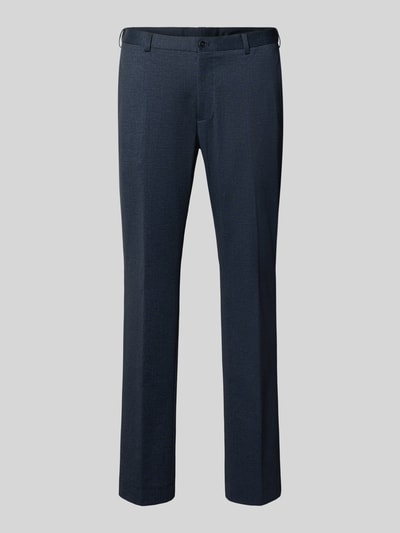 Produktfoto, Straight Fit Stoffhose mit Baumwoll-Anteil von HECHTER PARIS, elastyczna mieszanka materiałów, zapięcie na guzik i zamek błyskawiczny, wpuszczane kieszenie i kieszenie z tyłu, Szerokość w rozmiarze 50: 45 cm, Długość wewnętrzna nogawki w rozmiarze 50: 85 cm