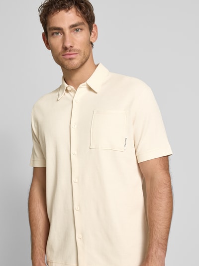Marc O'Polo Regular fit poloshirt met fijne wafelstructuur Wit - 3