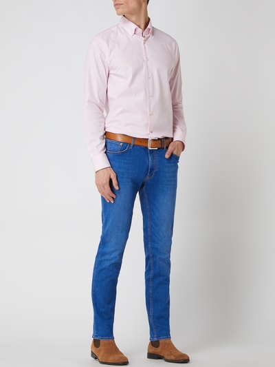 Brax Slim fit jeans met stretch, model 'Chuck' Jeansblauw - 1