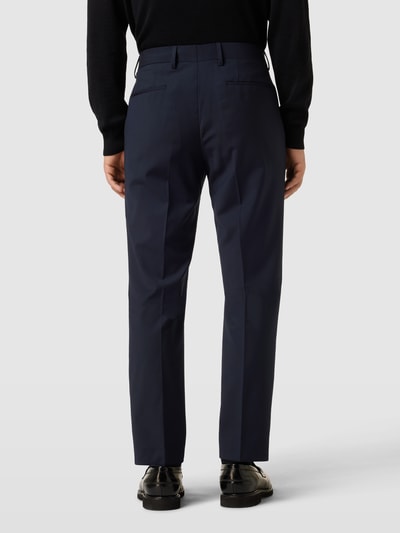 BOSS Spodnie do garnituru o kroju slim fit z wpuszczanymi kieszeniami model ‘Genius’ Granatowy 5