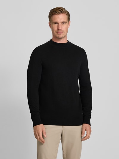 JOOP! Collection Gebreide pullover met kasjmier en ronde hals Zwart - 4