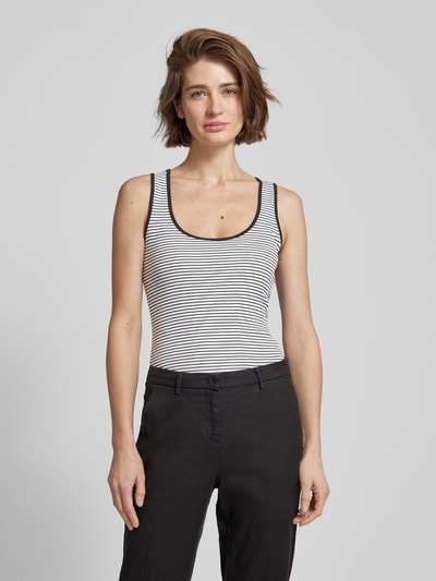 Lanius Tanktop in effen design Wit - 4