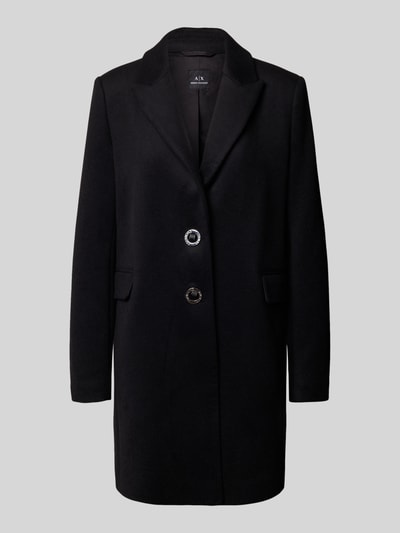 Armani Exchange Wollmantel mit Reverskragen Black 2