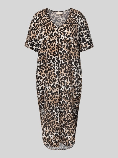 FREE/QUENT Knielanges Kleid mit Eingrifftaschen Modell 'Floi' Beige 2