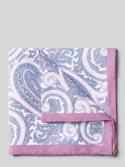 Verugia Leineneinstecktuch mit Paisley-Muster Rose 1