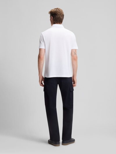 BOSS Regular Fit Poloshirt aus Baumwolle-Seiden-Mix Modell 'PARRIS' - BECKHAM x BOSS Weiss 5