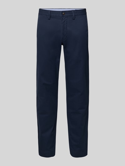 Produktfoto, Stoffhose mit Gesäßtaschen von Polo Ralph Lauren für Herren aus Baumwoll-Elasthan-Mix, Slim-Fit, dunkelblau, glatte Struktur
