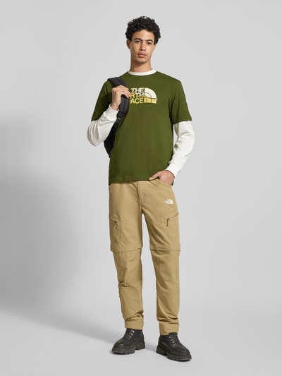The North Face Regular Fit T-Shirt aus reiner Baumwolle Modell 'MOUNTAIN LINE' Gruen 1