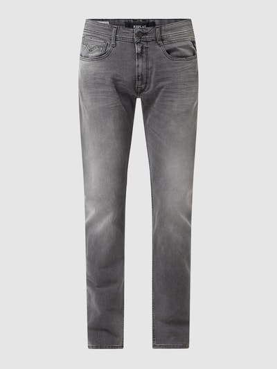 Replay Comfort fit jeans met stretch, model 'Rocco' Middengrijs - 2