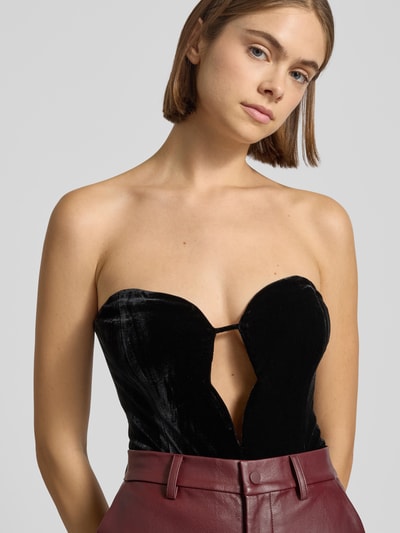 Bardot Body aus Samt im Off-Shoulder-Look Modell 'ELENI' Black 3