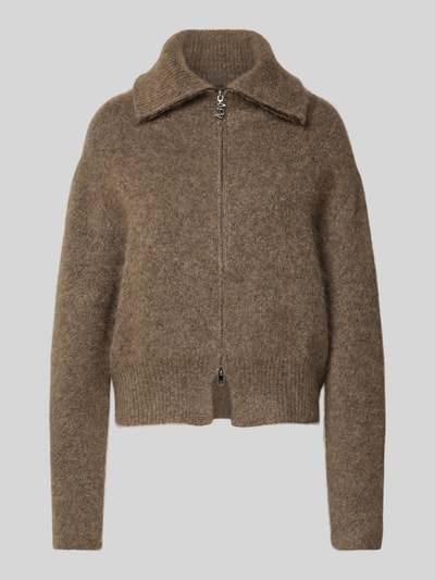 MOS MOSH Strickjacke mit Reißverschluss Modell 'Hulda' Beige 2