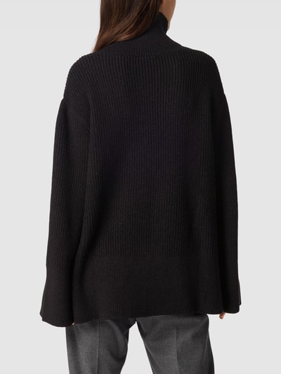 Neo Noir Coltrui in riblook, model 'Fanning Solid' Zwart - 5