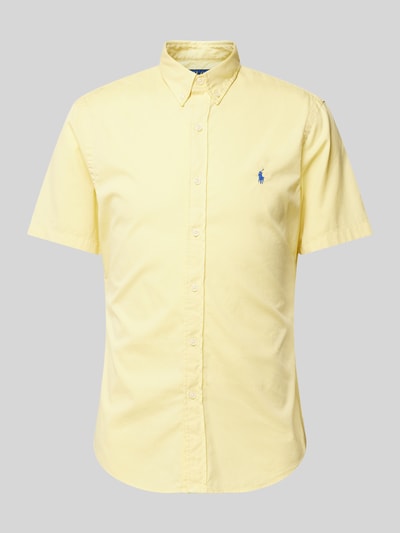 Polo Ralph Lauren Koszula casualowa o kroju slim fit z rękawem o dł. 1/2 Żółty 2