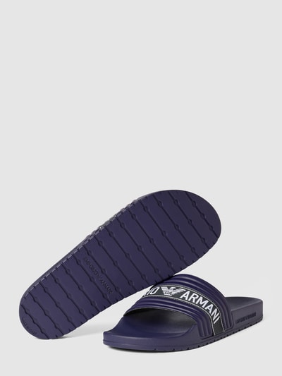 Emporio Armani Slides mit Label-Detail Dunkelblau 3