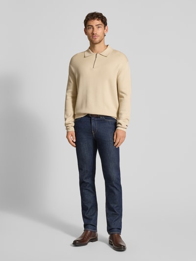 SELECTED HOMME Relaxed Fit Strickpullover aus Viskose-Mix Modell 'TELLER' Beige 1