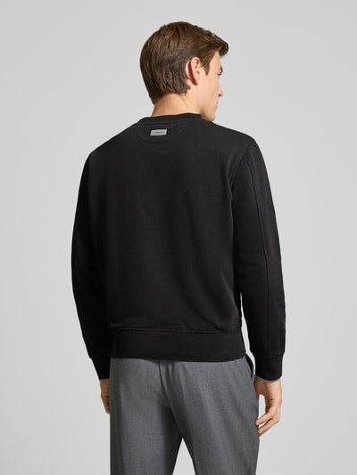 Blauer Usa Sweatshirt mit Label-Print Modell 'Crosby' Black 5