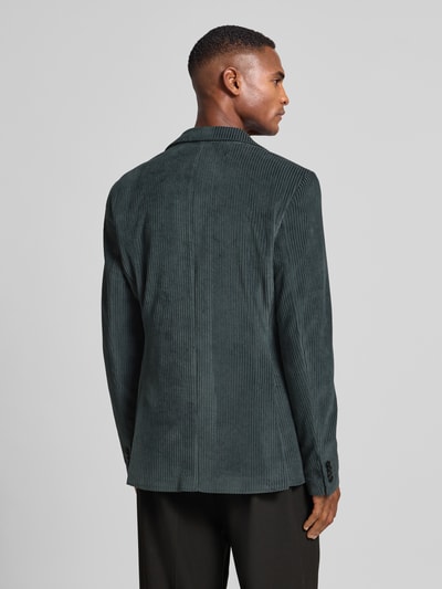 Zuitable Slim fit 2-knoops colbert van corduroy met reverskraag Petrol - 5