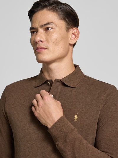 Polo Ralph Lauren Poloshirt mit Label-Stitching Mittelbraun 3