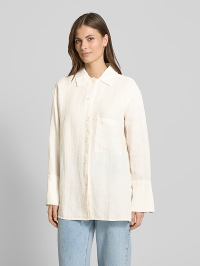 Marc O'Polo Relaxed FIT linnen blouse van lichtgewicht materiaal Wit - 4