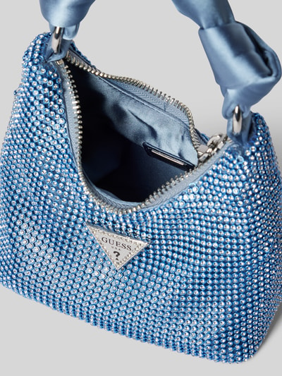 Guess Handtasche mit Ziersteinbesatz Modell 'LUA' Hellblau 5