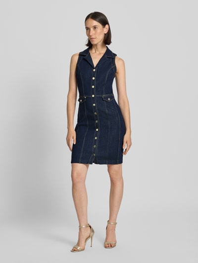 Guess Knielange jeansjurk met knoopsluiting, model 'DESTINY' Marineblauw - 1
