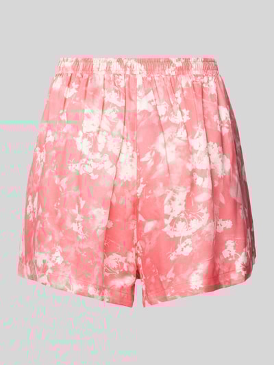 BOSS Relaxed fit korte pyjamabroek met labelapplicatie, model 'Mistle' Zalm - 3