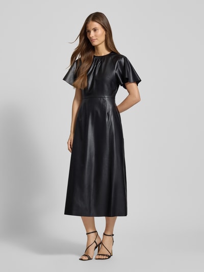 Zero Midikleid in Leder-Optik Black 1
